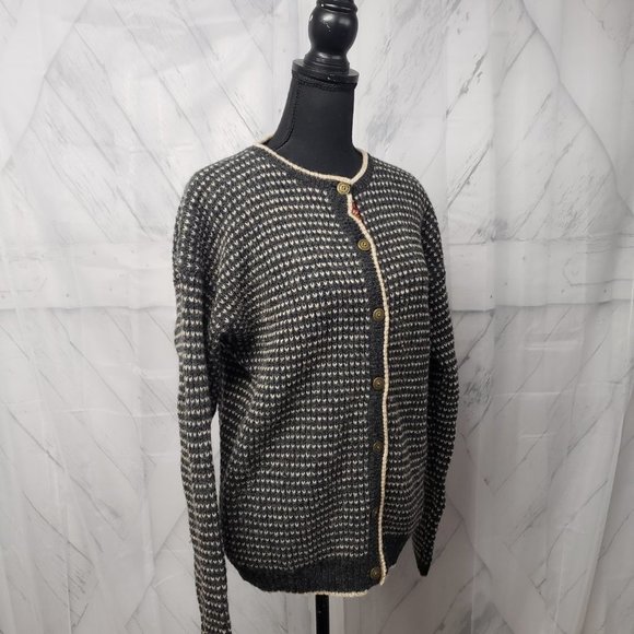 COPY - VTG Woolrich Gray Preppy Button Up Cardigan Size L - Picture 6 of 10